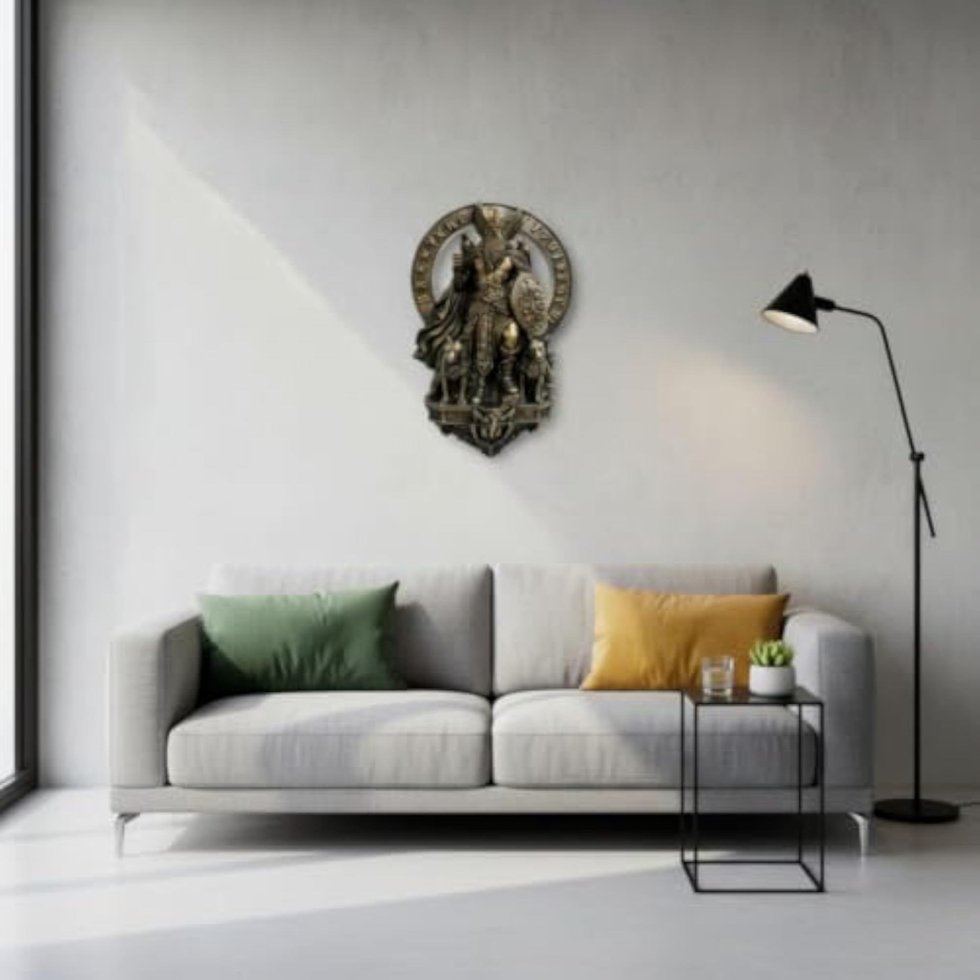 Fantasy Wall Lamp with Backlit Sculpture